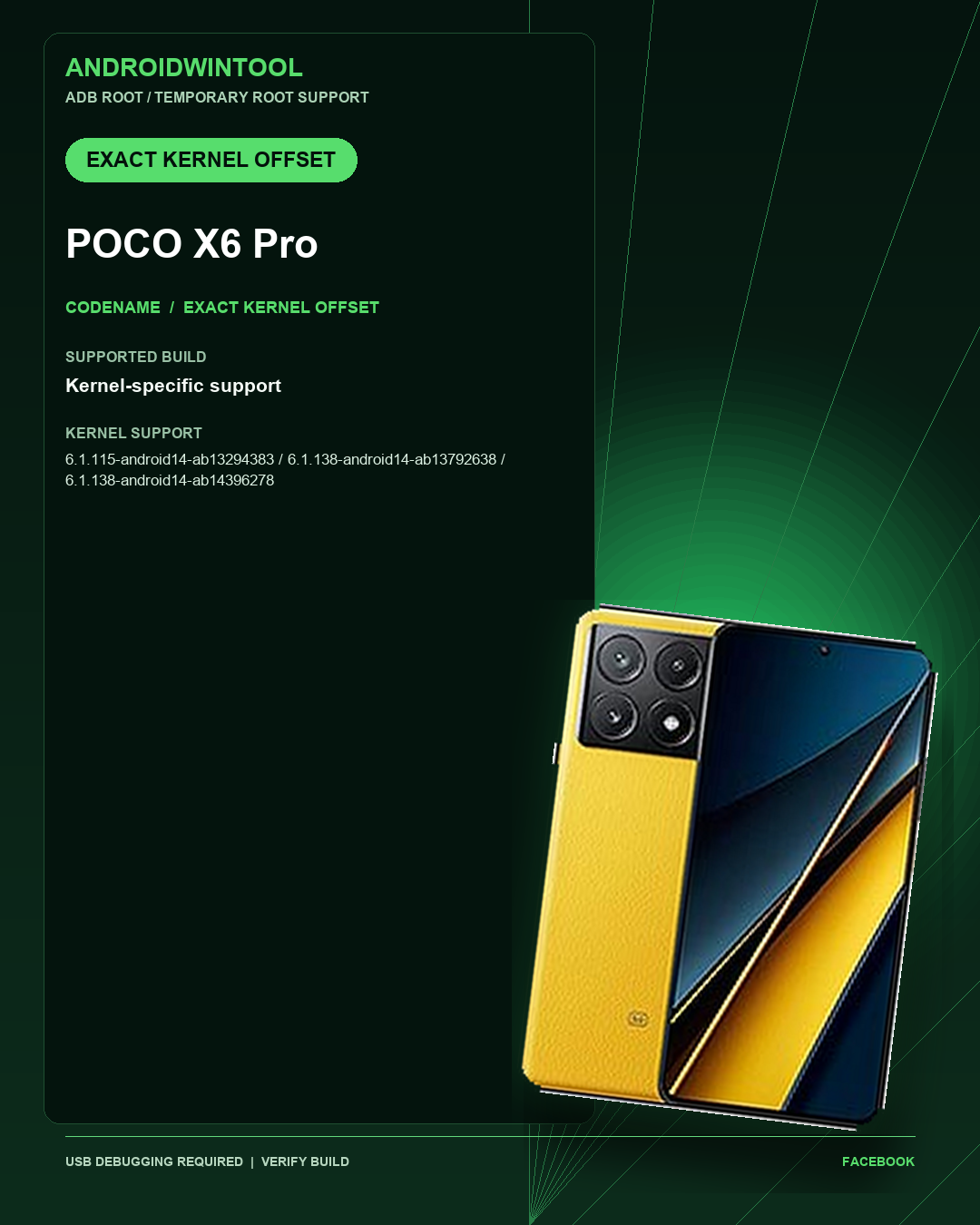 POCO X6 Pro Exact Kernel Offset Support: Supported Android and Kernel Builds