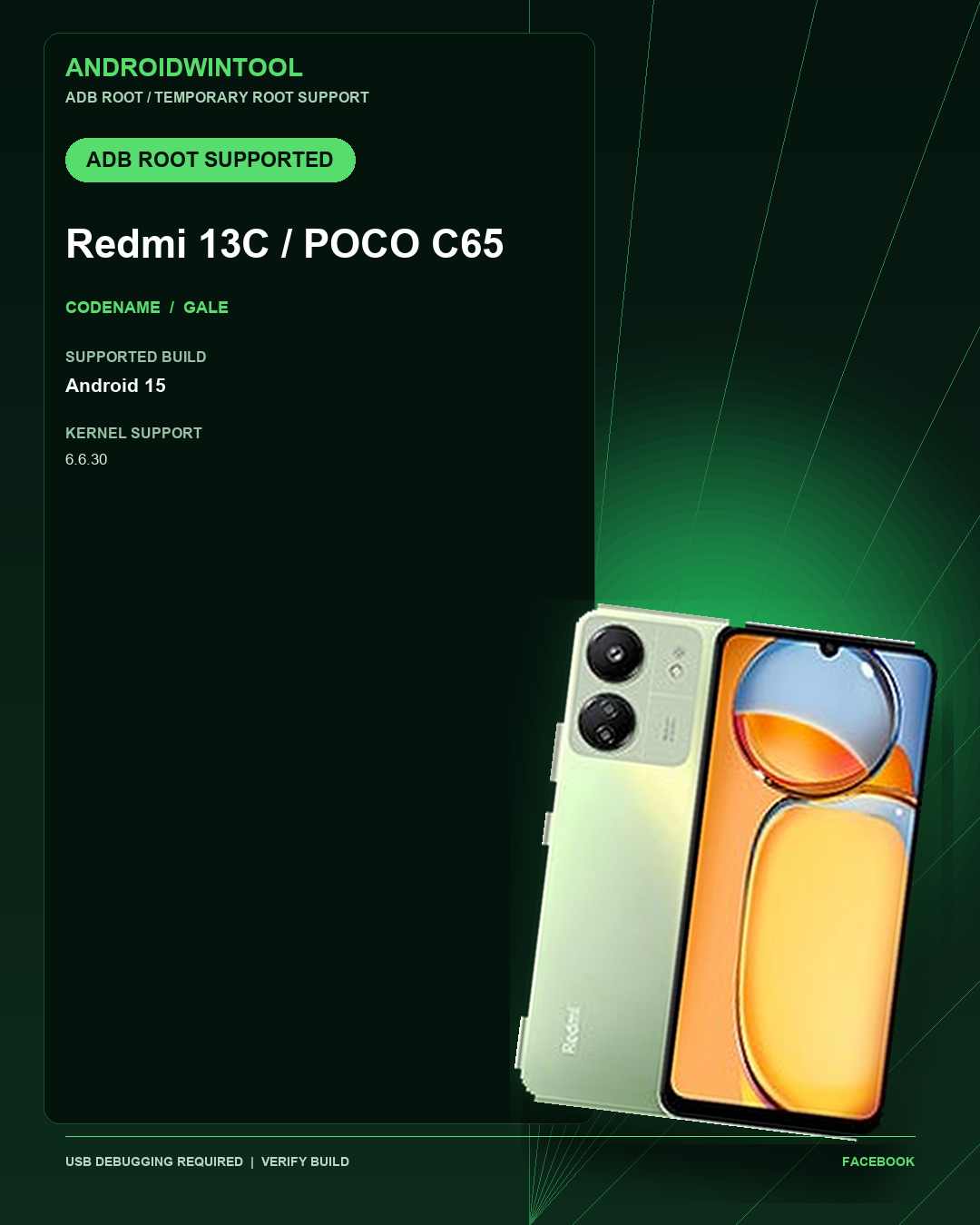 Redmi 13C / POCO C65 ADB Temporary Root Support: Supported Android and Kernel Builds