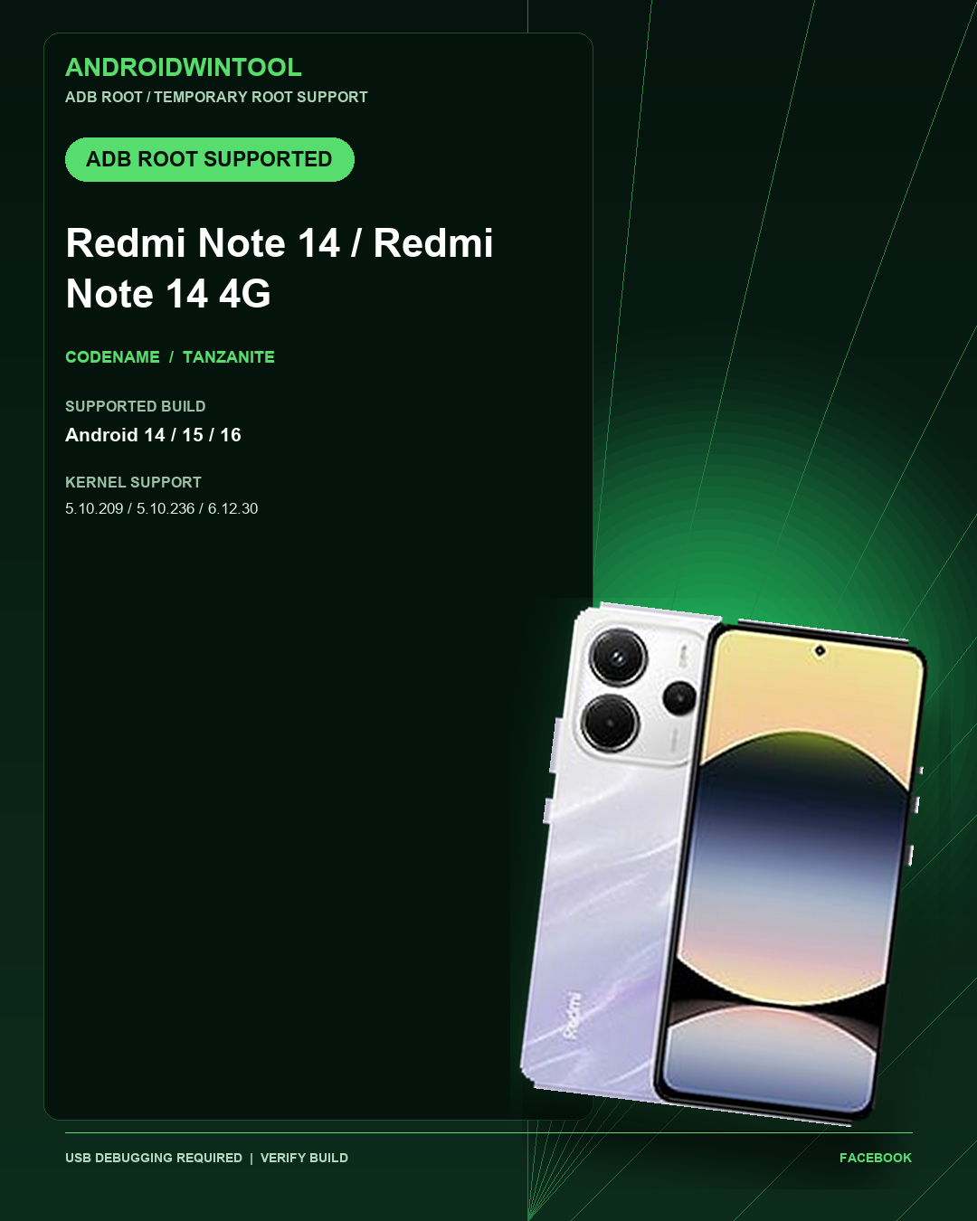 Redmi Note 14 / Redmi Note 14 4G ADB Temporary Root Support: Supported Android and Kernel Builds