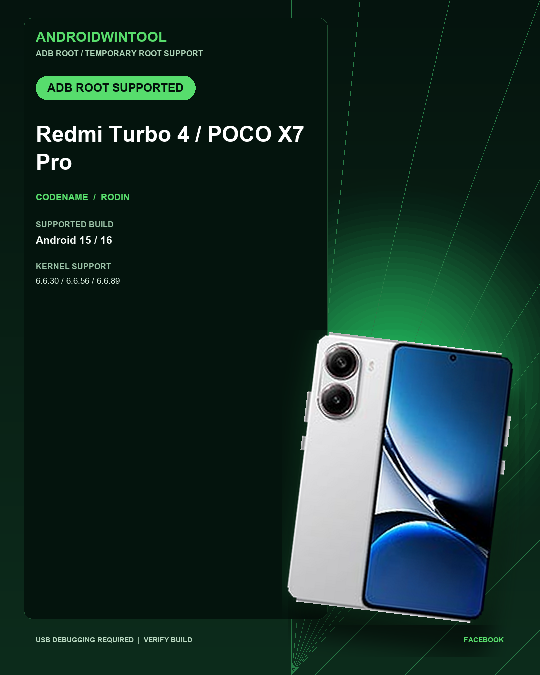 Redmi Turbo 4 / POCO X7 Pro ADB Temporary Root Support: Supported Android and Kernel Builds
