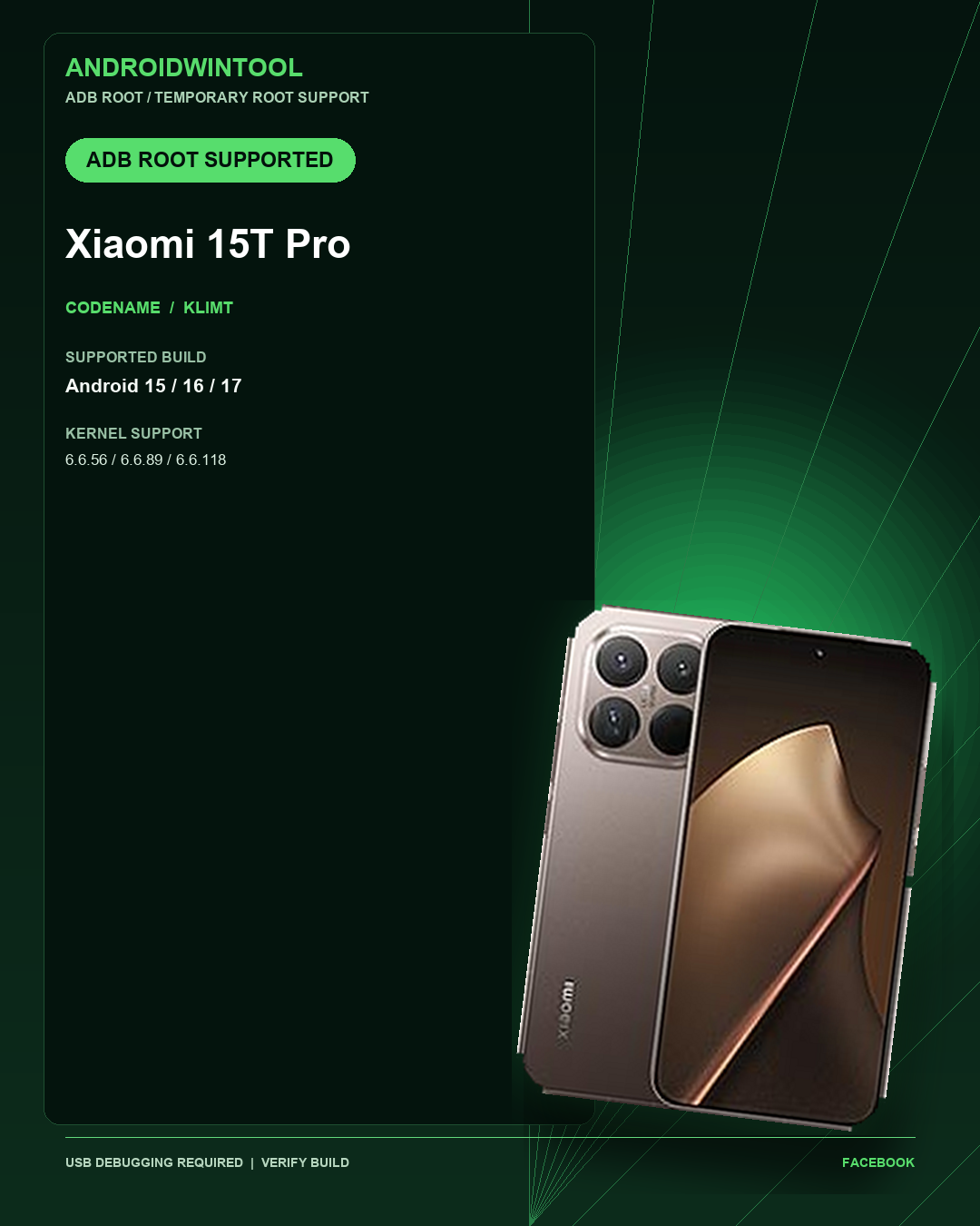 Xiaomi 15T Pro ADB Temporary Root Support: Supported Android and Kernel Builds