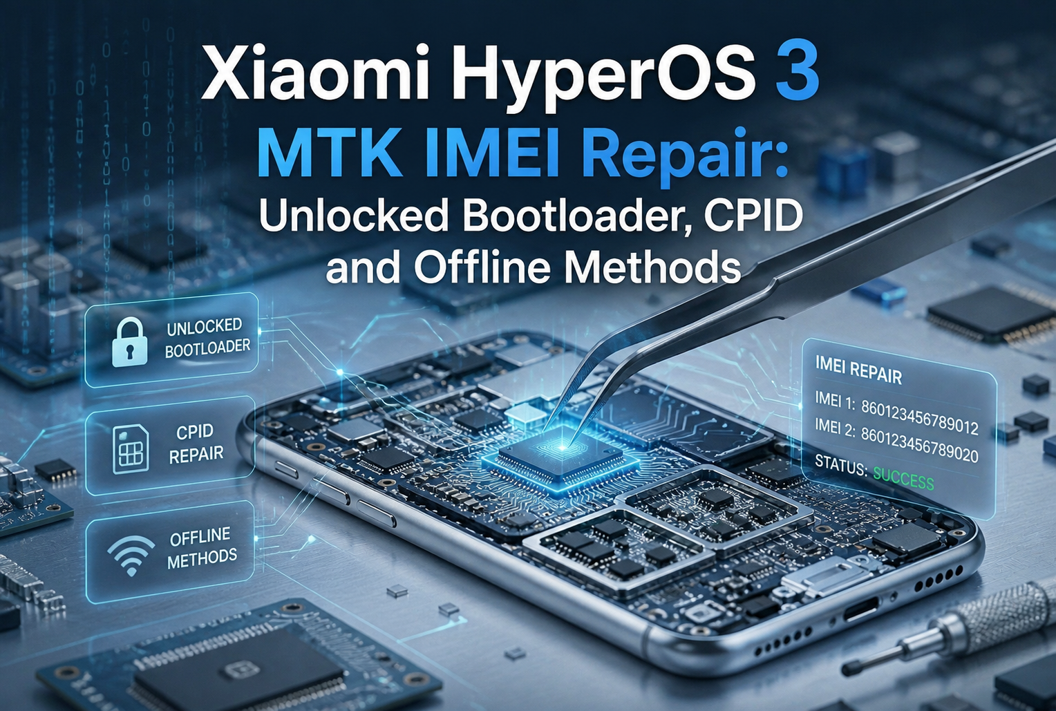 Xiaomi HyperOS 3 MTK IMEI Repair: Unlocked Bootloader, CPID and Offline Methods